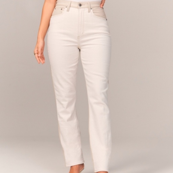 Abercrombie & Fitch Cream Women's Jeans - Picture 4 of 11